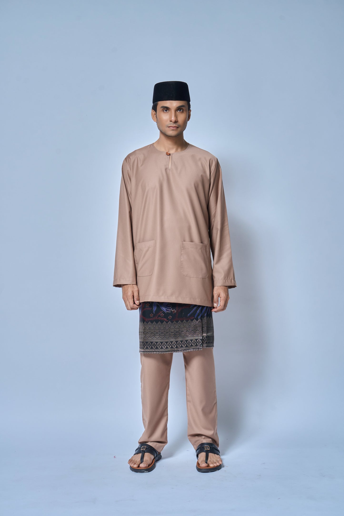 Baju Melayu MENS Teluk Belanga Klasik -Cappucino