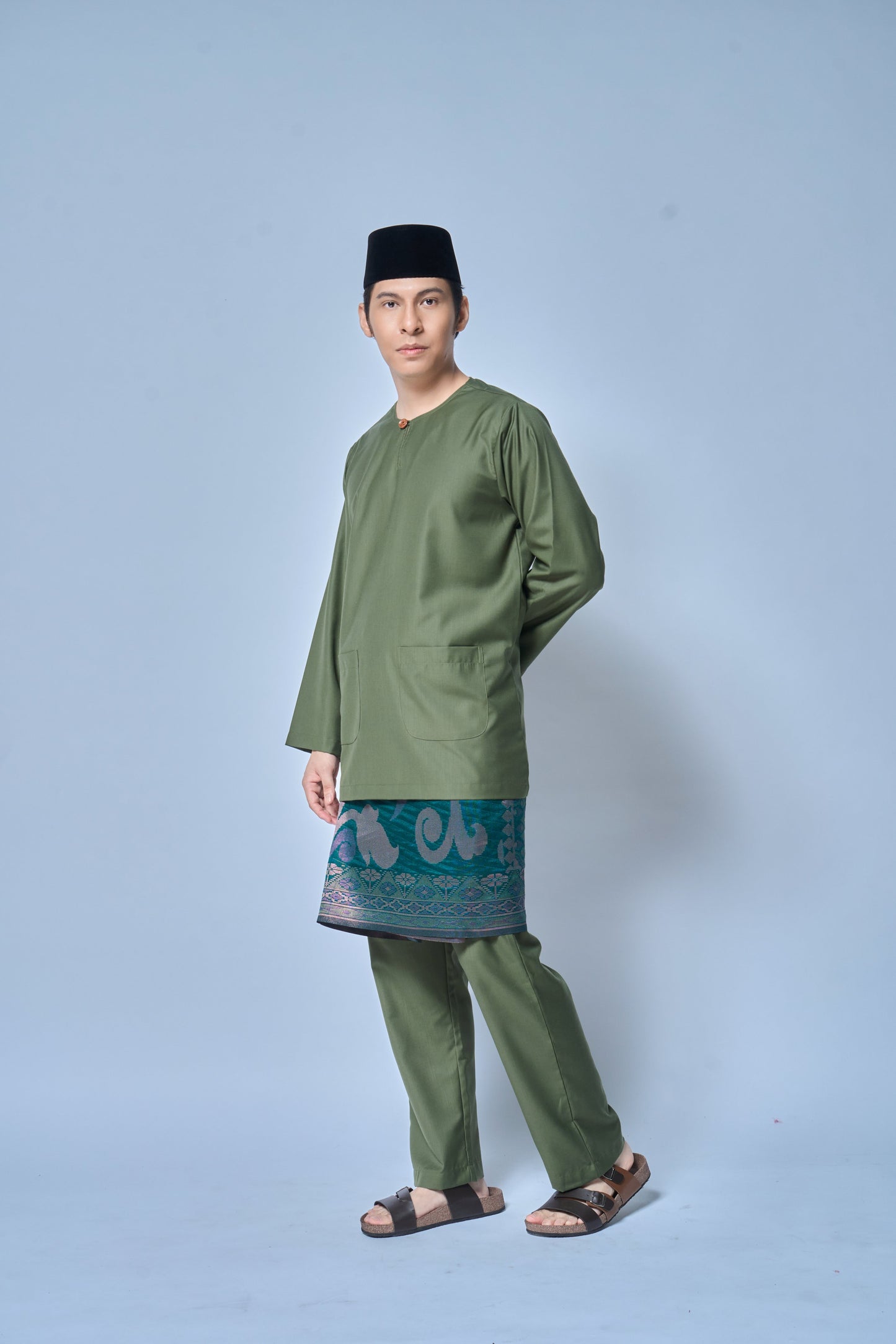 Baju Melayu MENS Teluk Belanga Klasik -Moss Green