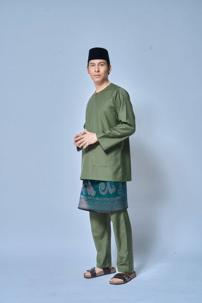 Baju Melayu MENS Teluk Belanga Klasik -Moss Green
