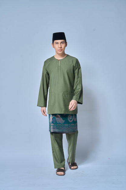 Baju Melayu MENS Teluk Belanga Klasik -Moss Green