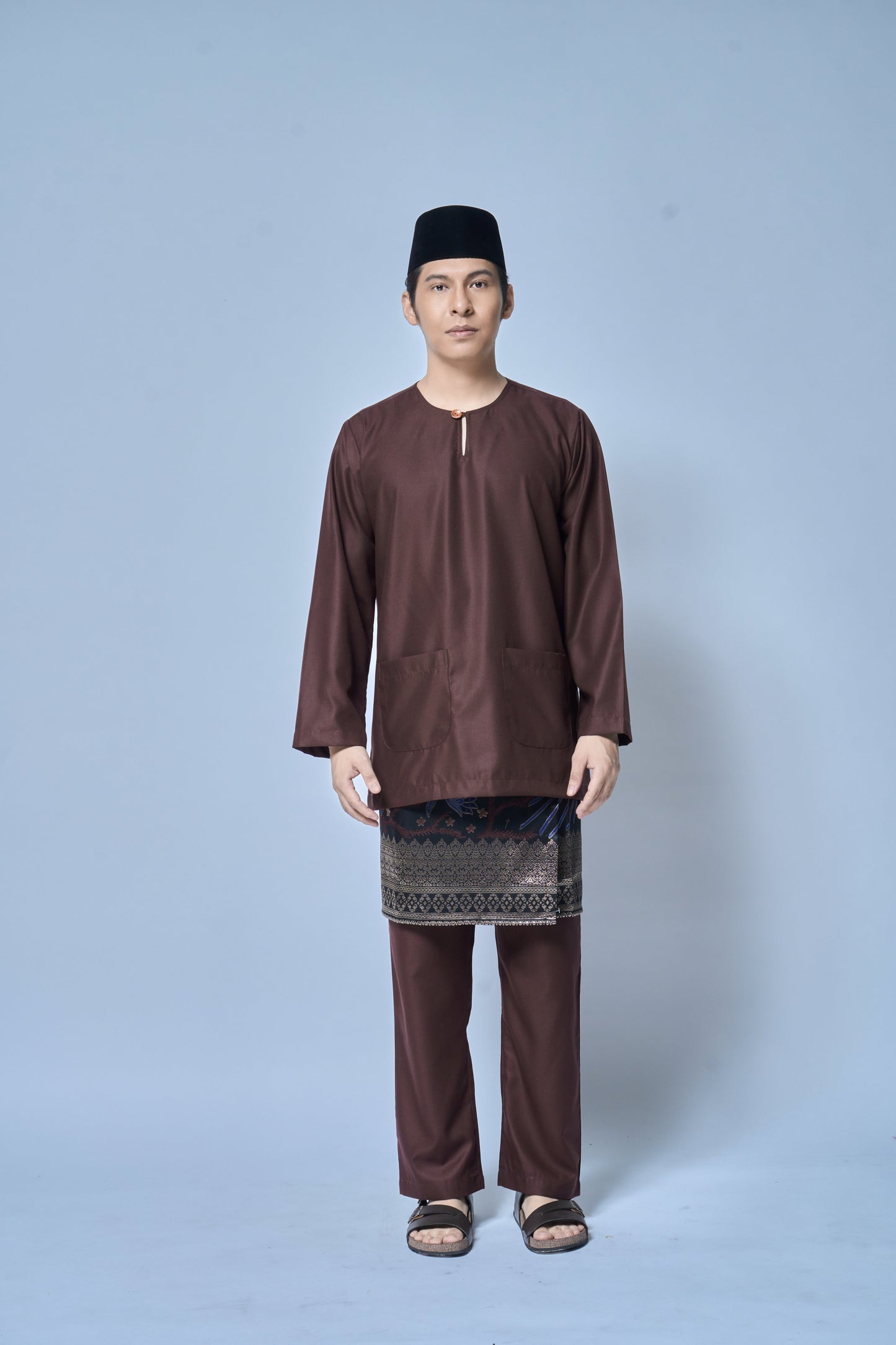 Baju Melayu MENS Teluk Belanga Klasik - Mocha Brown