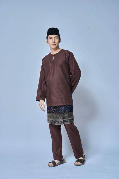 Baju Melayu MENS Teluk Belanga Klasik - Mocha Brown