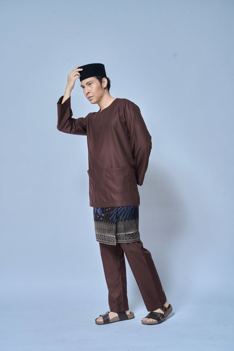 Baju Melayu MENS Teluk Belanga Klasik - Mocha Brown