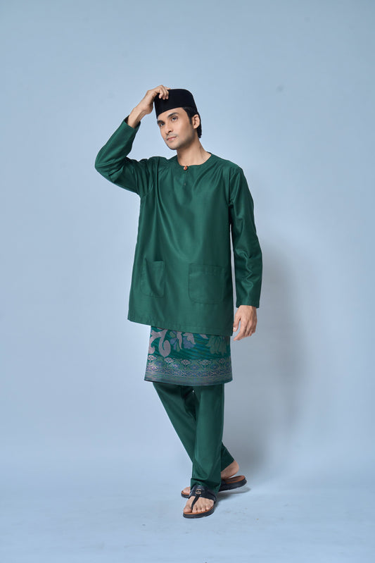 Baju Melayu MENS Teluk Belanga Klasik -Emerald Green