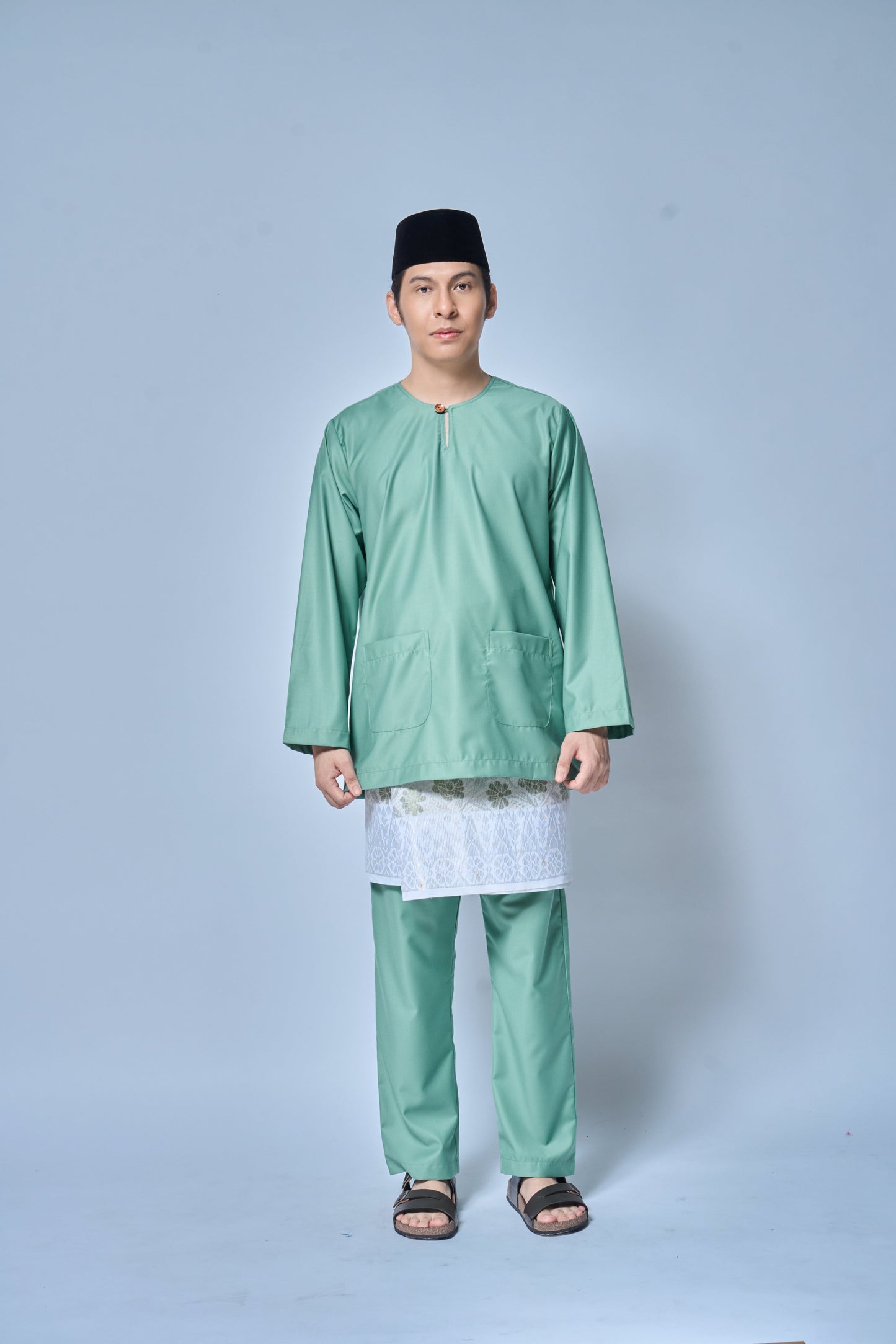 Baju Melayu MENS Teluk Belanga Klasik -Soft Jade