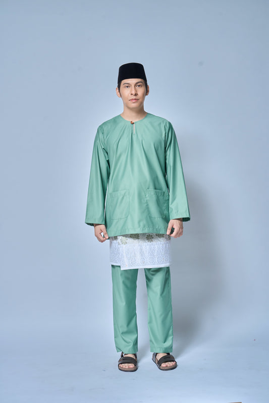 Baju Melayu MENS Teluk Belanga Klasik -Soft Jade