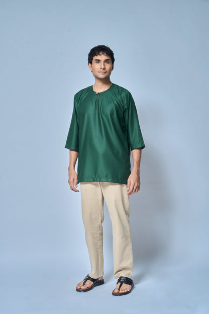 Kurta Nusantara Relaxed Fit - Emerald green