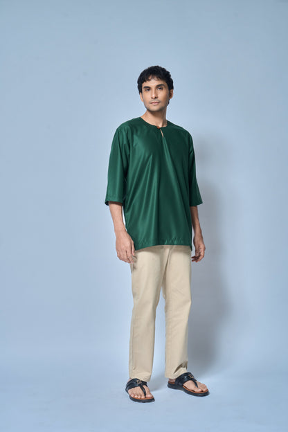 Kurta Nusantara Relaxed Fit - Emerald green