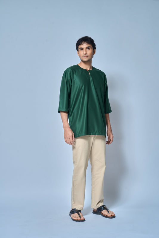 Kurta Nusantara Relaxed Fit - Emerald green