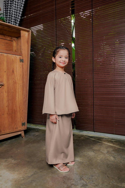 Baju Kurung Mahsuri GIRLS- Sand Brown