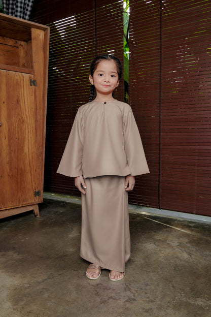 Baju Kurung Mahsuri GIRLS- Sand Brown