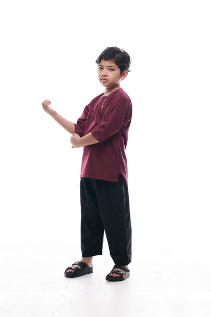 Kurta Nusantara KIDS V2 - Maroon