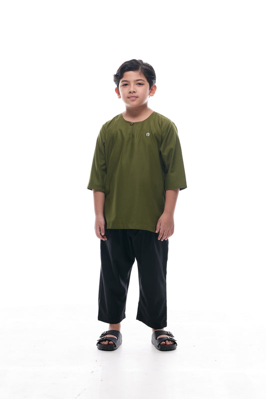 Kurta Nusantara KIDS V2 - Olive Green