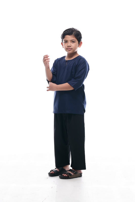 Kurta Nusantara KIDS V2 - Navy Blue