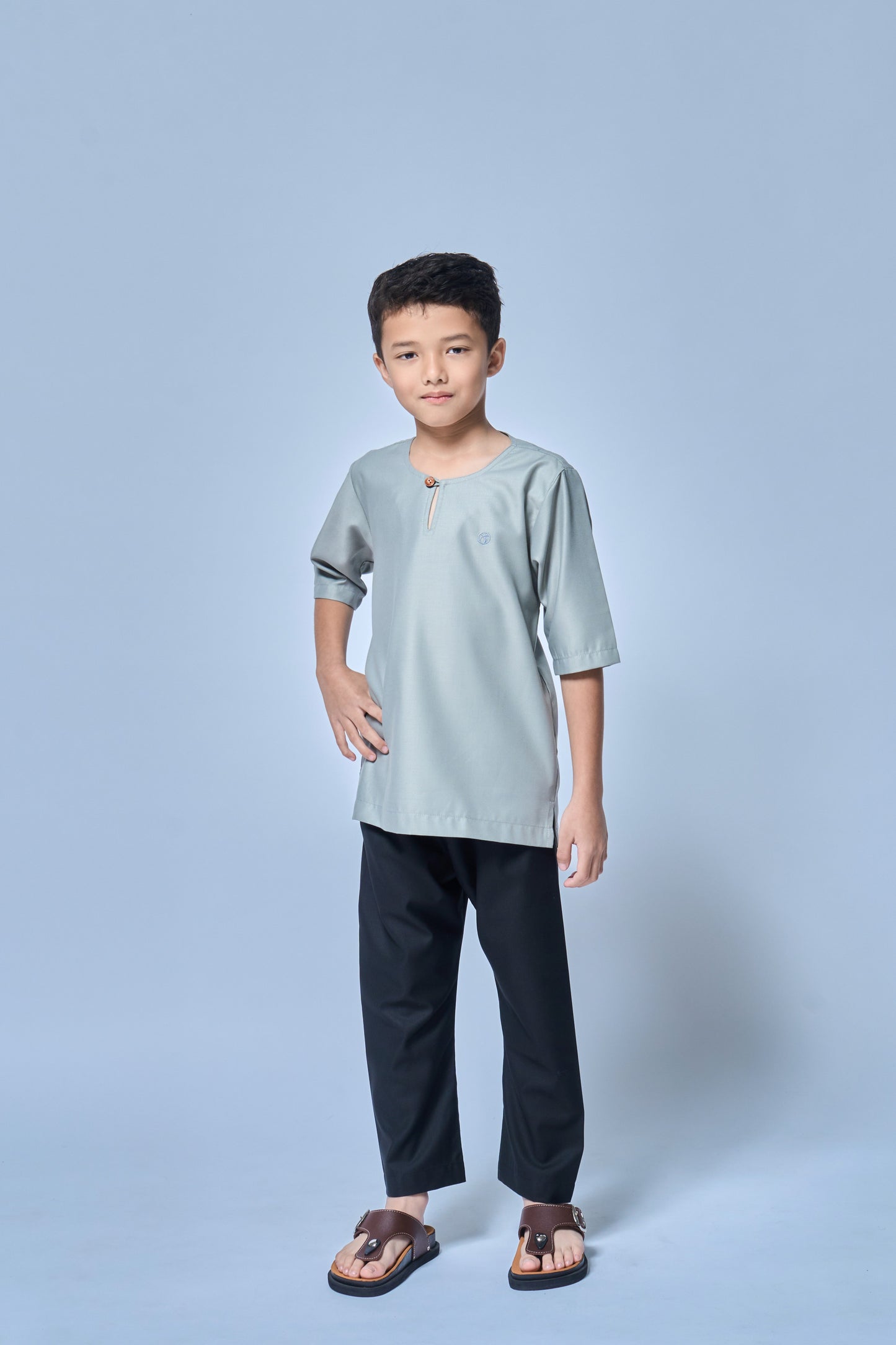 Kurta Nusantara BOYS -Ash Green