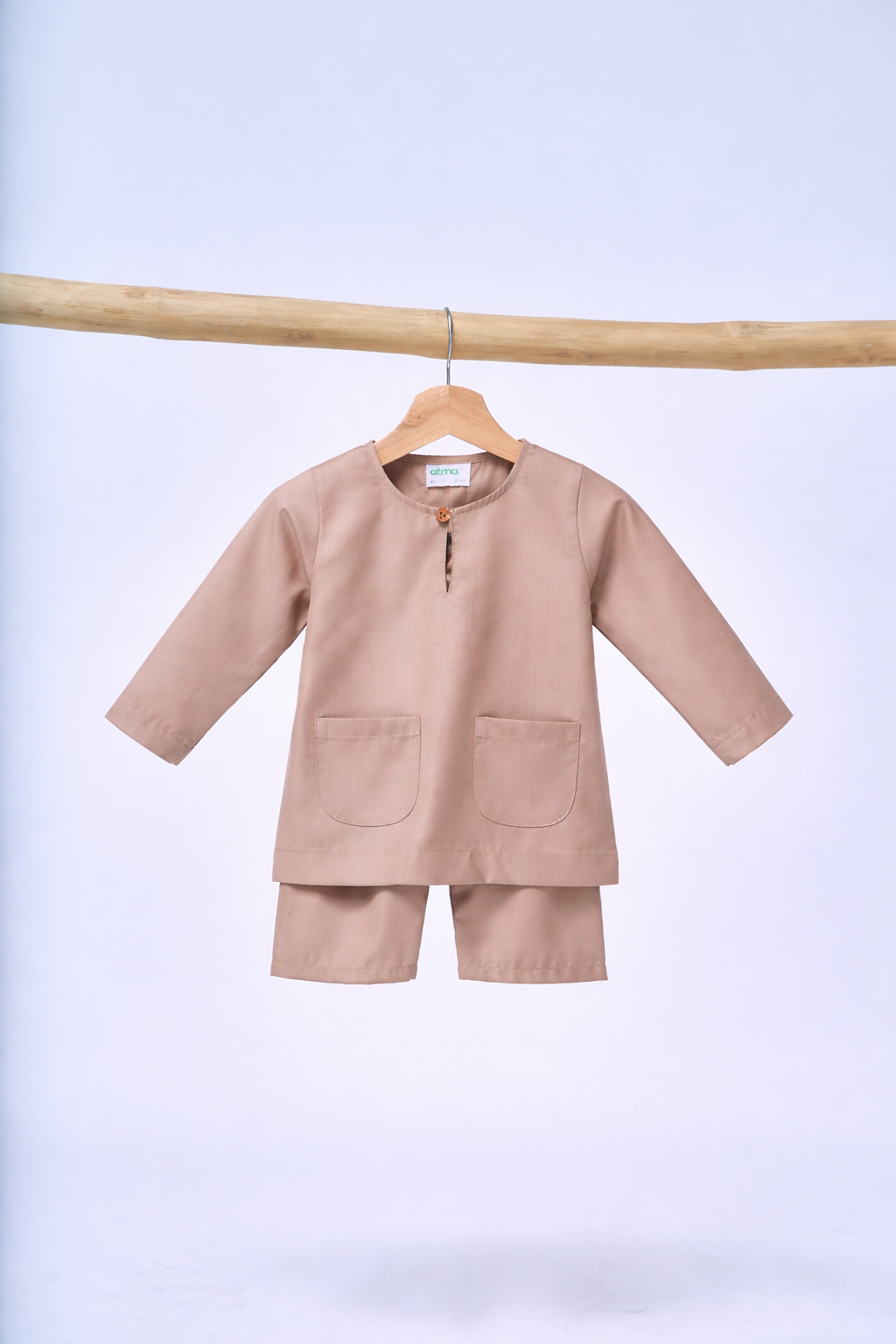 Baju Melayu BABIES Teluk Belanga Klasik - Cappucino