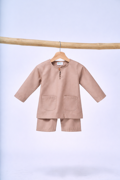 Baju Melayu BABIES Teluk Belanga Klasik - Cappucino