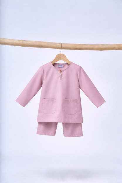 Baju Melayu BABIES Teluk Belanga Klasik - Dusty Rose