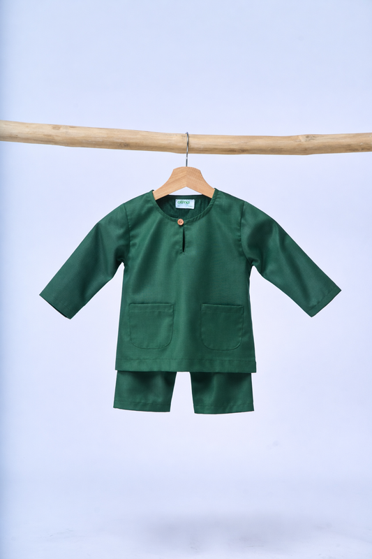 Baju Melayu BABIES Teluk Belanga Klasik -Emerald Green
