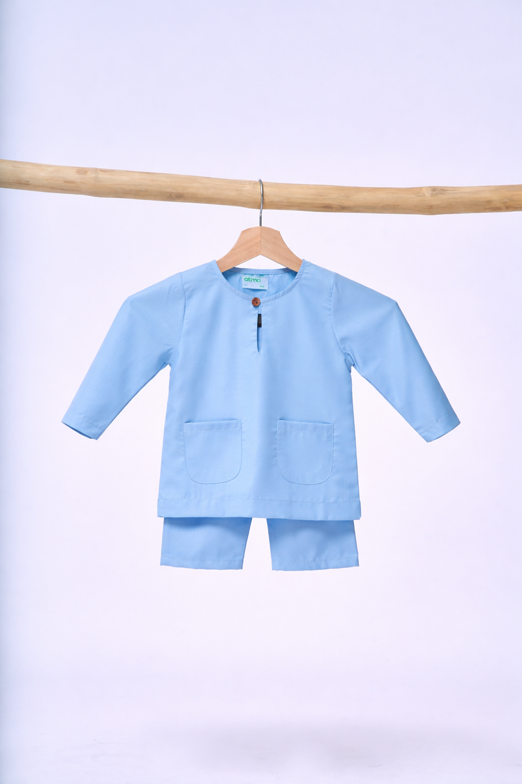Baju Melayu BABIES Teluk Belanga Klasik - Sky Blue