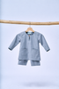 Baju Melayu BABIES Teluk Belanga Klasik - Steel Grey