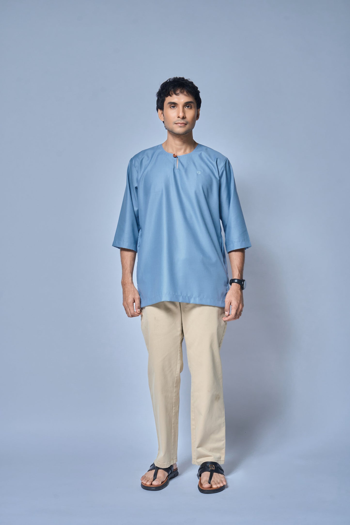 Kurta Nusantara Relaxed Fit - Ash Blue