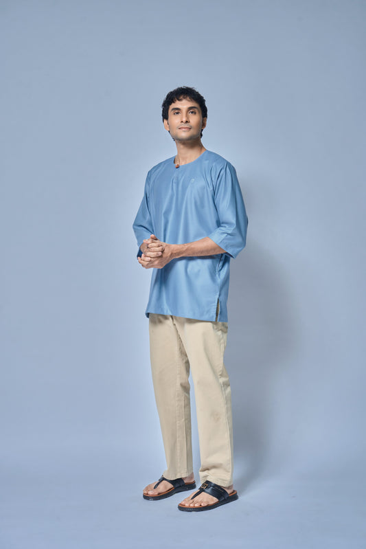 Kurta Nusantara Relaxed Fit - Ash Blue